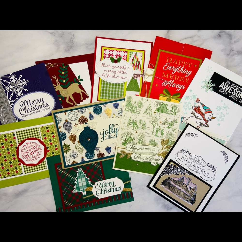 10 Stampin Up! Holiday SU handmade cards! NEW!